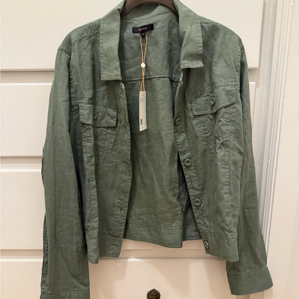 Olive Green Button-Up Jacket